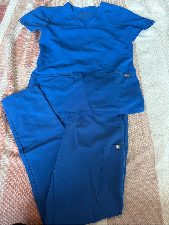 Figs Pants - Figs Set - Royal Blue Women’s Pants & Top